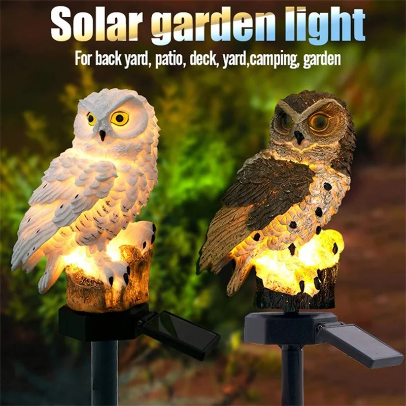 

2023 Jardim Solar Garden Lights Owl Lamp LED Outdoor Decoration Waterproof Landscape Christmas Lights Lamps Home Balcony 010