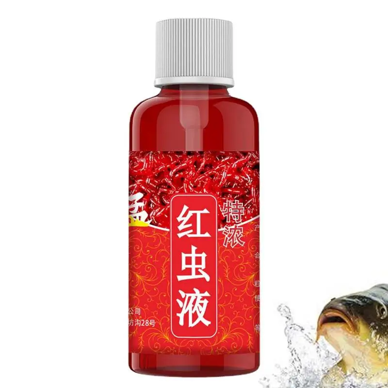

60ML Liquid Blood Worm Scent Fish Attractant Spray Flavor Additive Fishy Smell Lure Crucian Carp Bass Trout Catfish Fish Bait