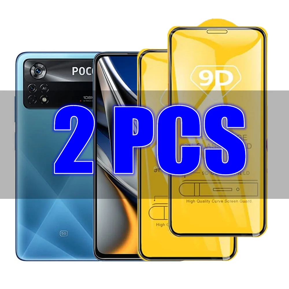 

2pc/lot 9D Tempered Glass For Poco X4 Pro 5G Film For Poco X4 Pro M4 Pro Screen Protector For Poco X4 M3 M4 Pro 4G F3 F2 F1 X3