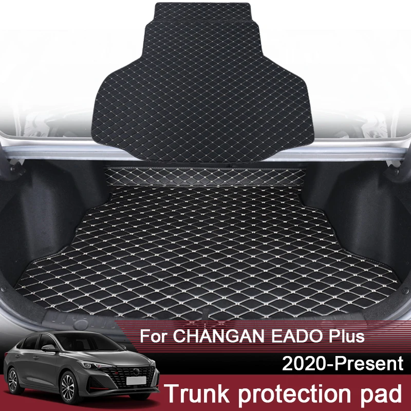 

1pc Car Styling Custom Rear Trunk Mat For CHANGAN EADO Plus 2020-Present Leather Waterproof Auto Cargo Liner Pad Accessory
