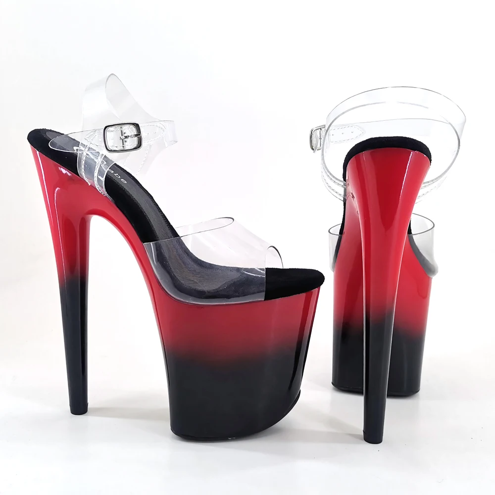 Leecabe 20cm/ 8inches PVC upper   sandals  lady fashion party  platform high heel   pole dance shoes