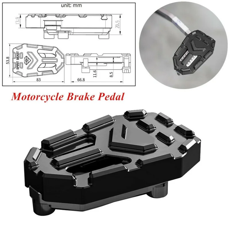 

Motorcycle Bike Widening Non-slip Brake Pedal Aluminum Alloy Eye-catching Parts