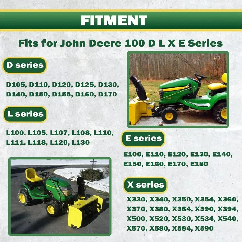 44-дюймовый снегоочиститель для John Deere застежка-молния задней двери подходит