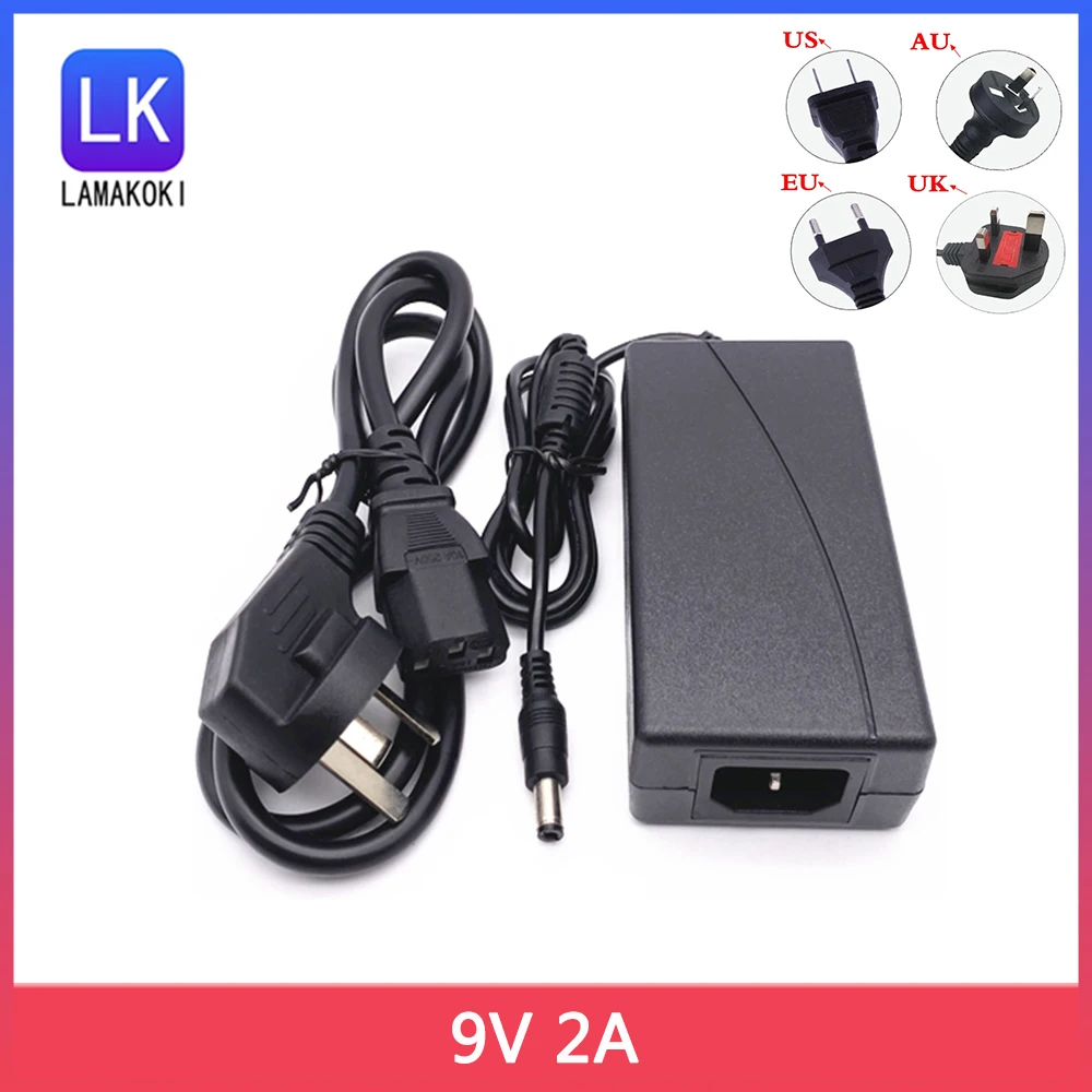 

EU Plug US Plug UK Plug AU Plug 220V To 9V 2A Foot Safety Power Adapter Transformer Desktop 2000ma Line