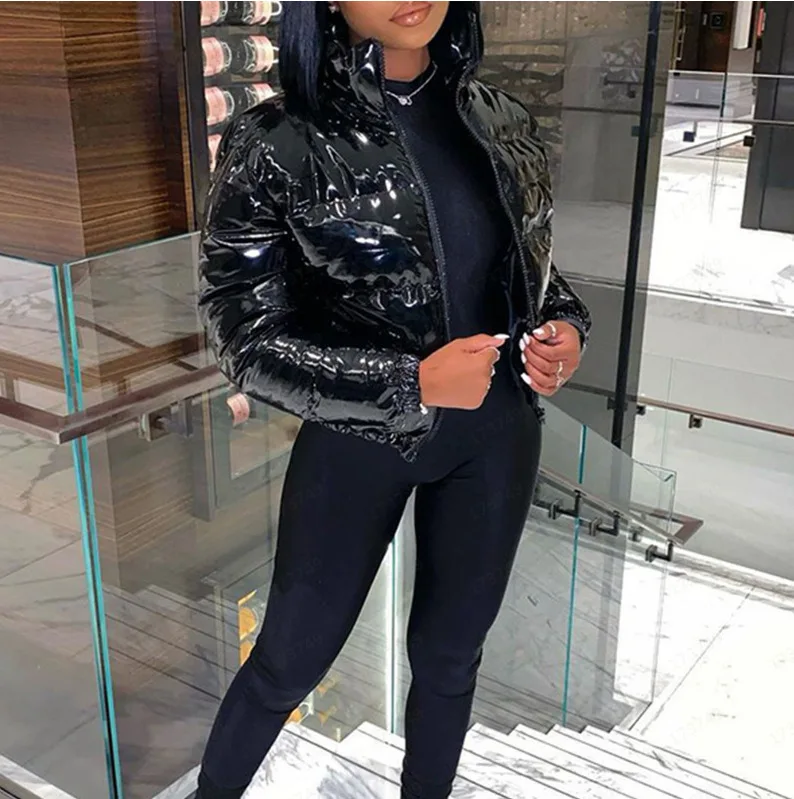 Autumn and Winter Stand Collar Warm Coat Casual Short Down Jacket Puffer Jackets Snow Jacket Women Chaqueta Acolchada Mujer