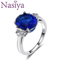 new fashion jewelry ring large oval 9 12mm kyanite ring female engagement wedding party jewelry anniversary
