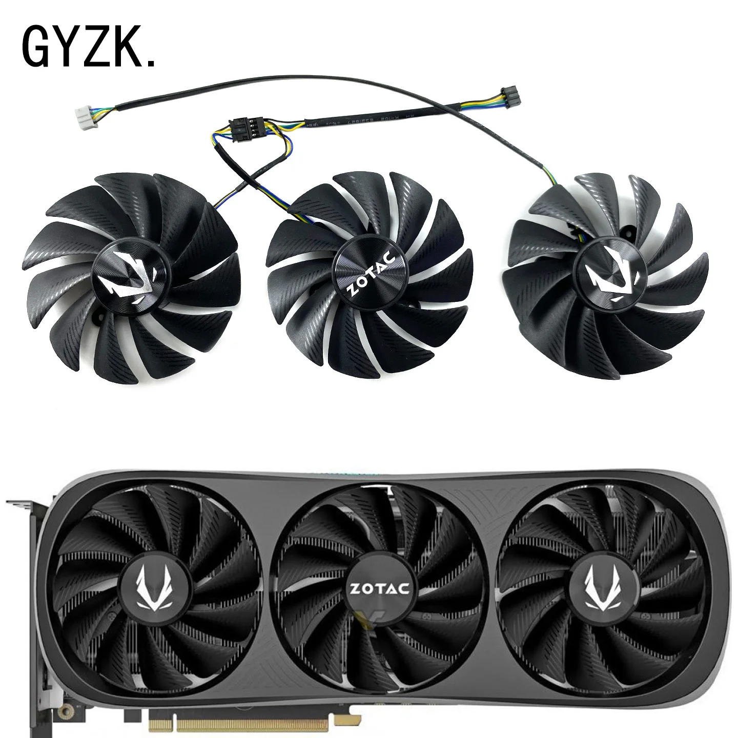 Фото GA92S2U для ZOTAC RTX 4070 4070S 4070ti 4070tiS 4080 TRINITY Замена видеокарты Вентилятор №1