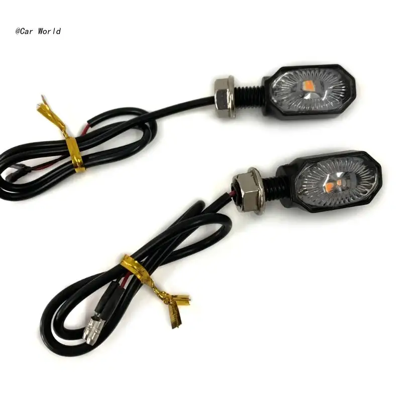 

6XDB 2Pcs Motorcycle-LED Turn Signal Light Flashing Lamp Sequential Flowing Indicator
