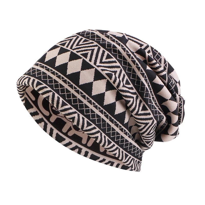 

Женская мешковатая шапка, двусторонняя Шапка-бини с разными узорами, Шапка-бини с пуговицами, зимний шарф для волос, теплая Кепка для шеи, Ке...