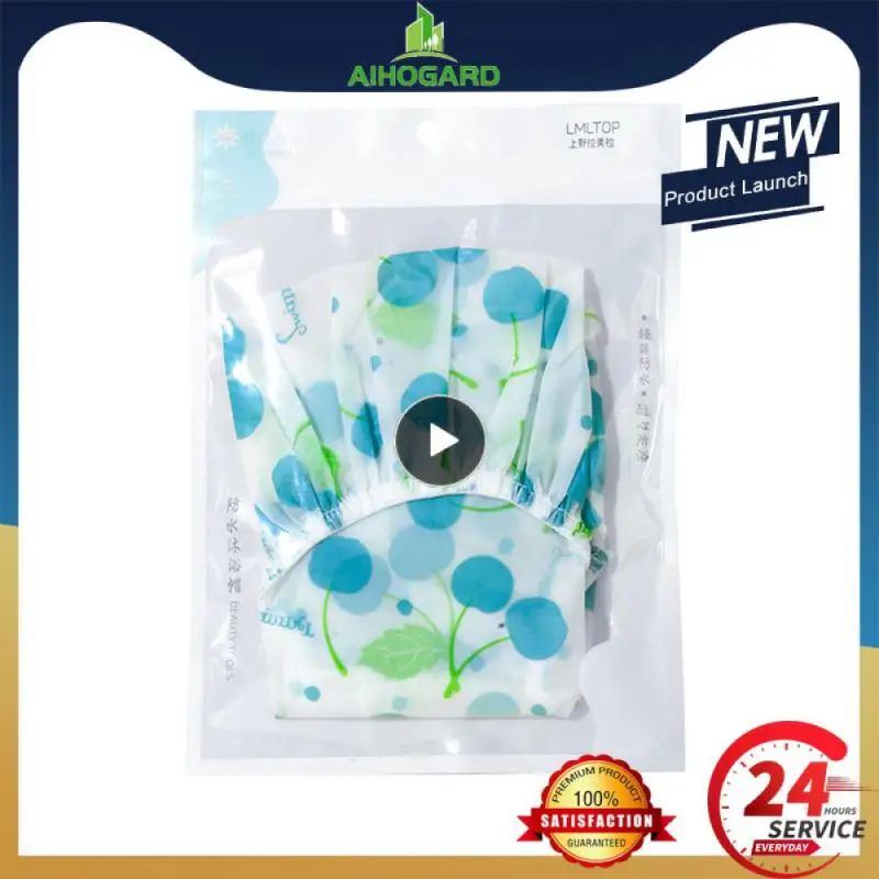 

Головной убор для ванной из ЭВА, домашняя шапка для волос, водонепроницаемая шапка для волос для душа, аксессуары для ванной комнаты, плотная крышка, масляная Пылезащитная шапка для душа для женщин