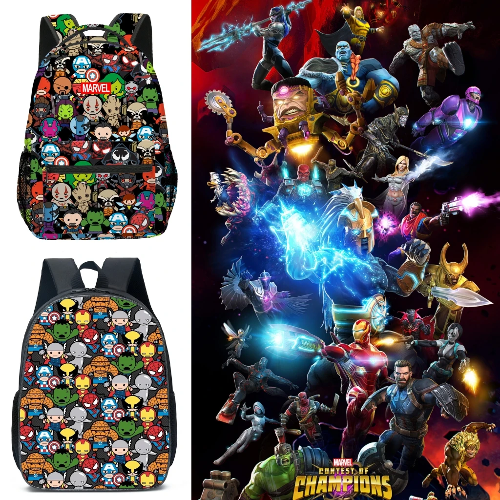 

Superhero Spider Man Spiderman Thor Hulk Captain America Cosplay Costume Backpack Computer School Bag Xmas Gift