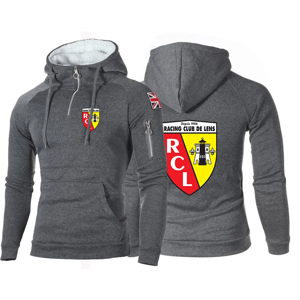 

Euro Club Rc Lens 2023 New Men Spring and Autumn Jacket Zipper Hoodies Harajuku Fitness Fleece Casual All-Match Sweatshirts