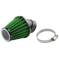 Motorcycle Air Filter 16*8*8CM Green For Motorcycle Modification Intake Filter Pod 45° Cone Tuned Cleaner