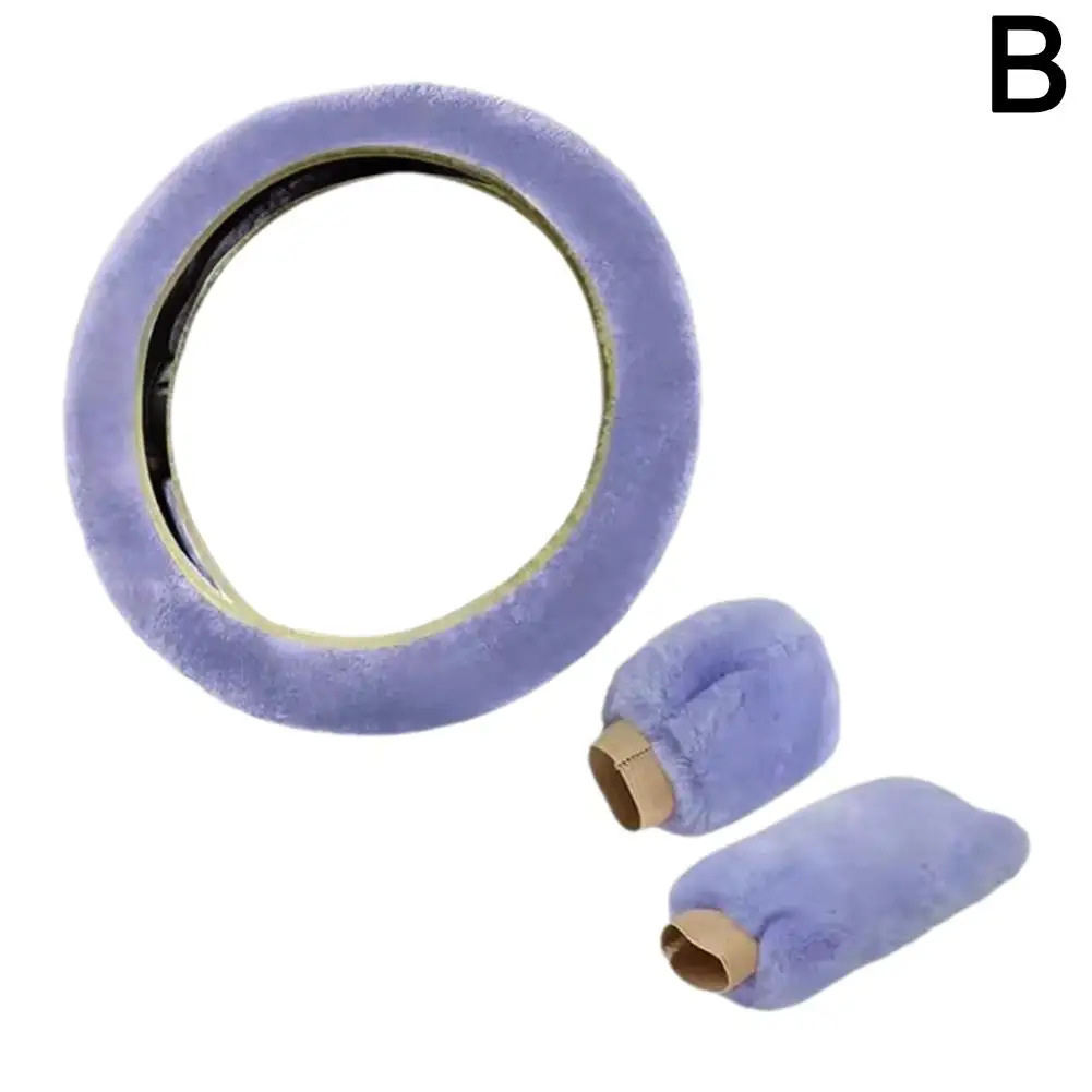 Чехол на руль автомобиля универсальный грелка плюшевый автомобильный зимний