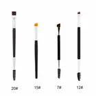 Портативный двухсторонний гребень для бровей, бровей, ресниц, подводки для глаз, палитра теней, кисти для макияжа, косметический инструмент