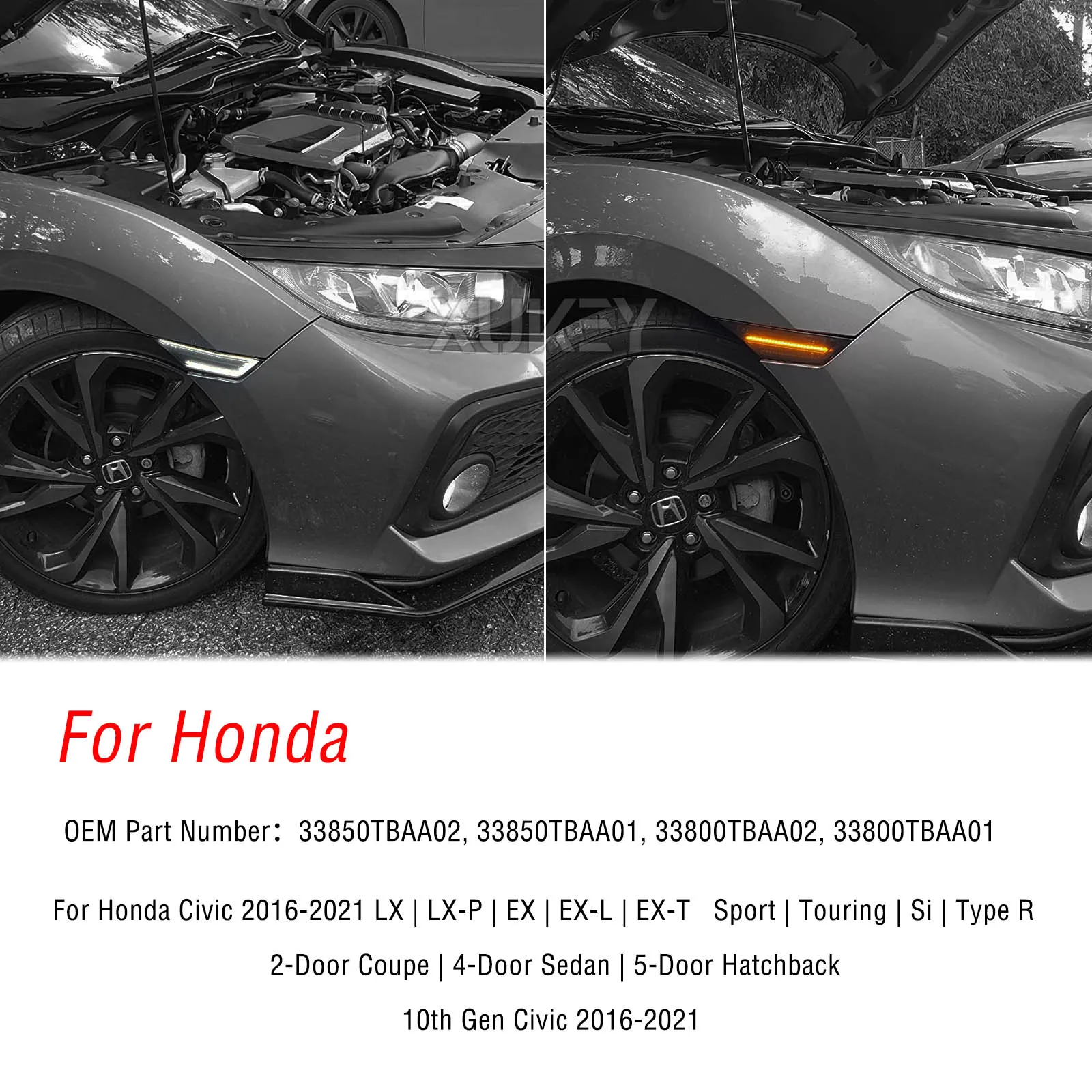 2 шт. фонарь поворота для Honda Civic 10 поколения