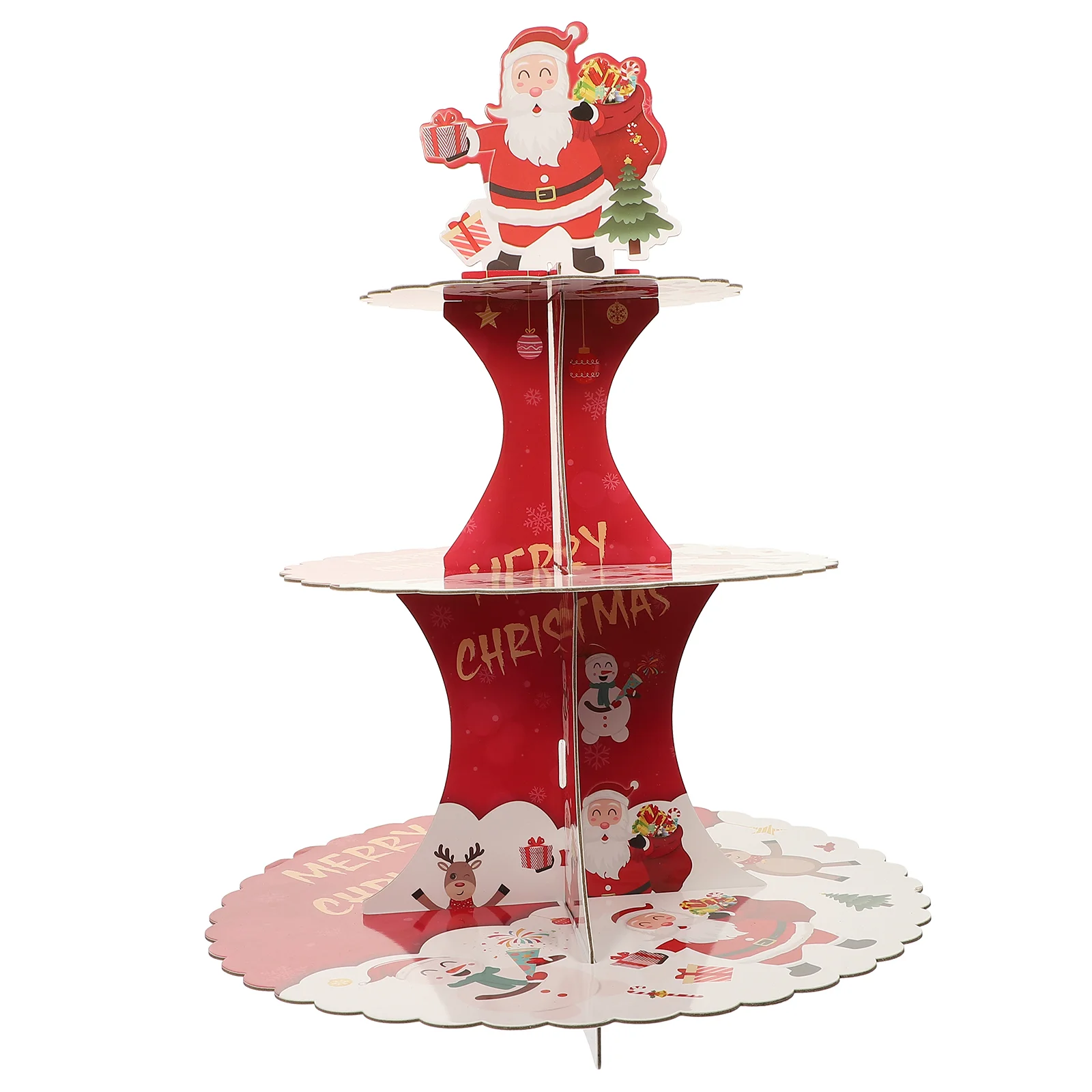 

Stand Cupcake Christmas Tower Display Dessert Cake Tiered Serving Cardboard Tray Holder Party Platterpastrystands Plate Fruit