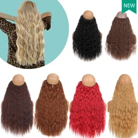 no clicp synthetic wire hair extension natural invisible hidden organic hairpieces wavy straight for women false piece