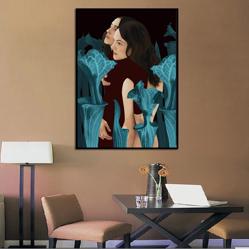 

Abstract Girl Picture Poster And Prints Painting Minimalism Couple Theme Wall Decor Canvas Living Room Home Decoration