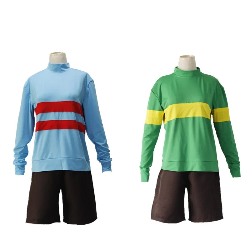 Игра Undertale Косплей Chara Frisk толстовки шорты полный комплект Хэллоуин косплей