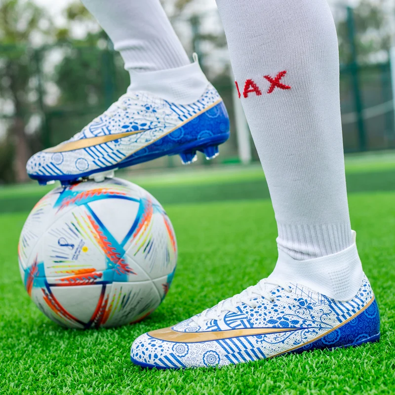 Men Soccer Shoes Plus Size 46 Society TF/FG Cleats Non-slip Futsal Sports Soccer Free Shipping Football Field Boots for Boys