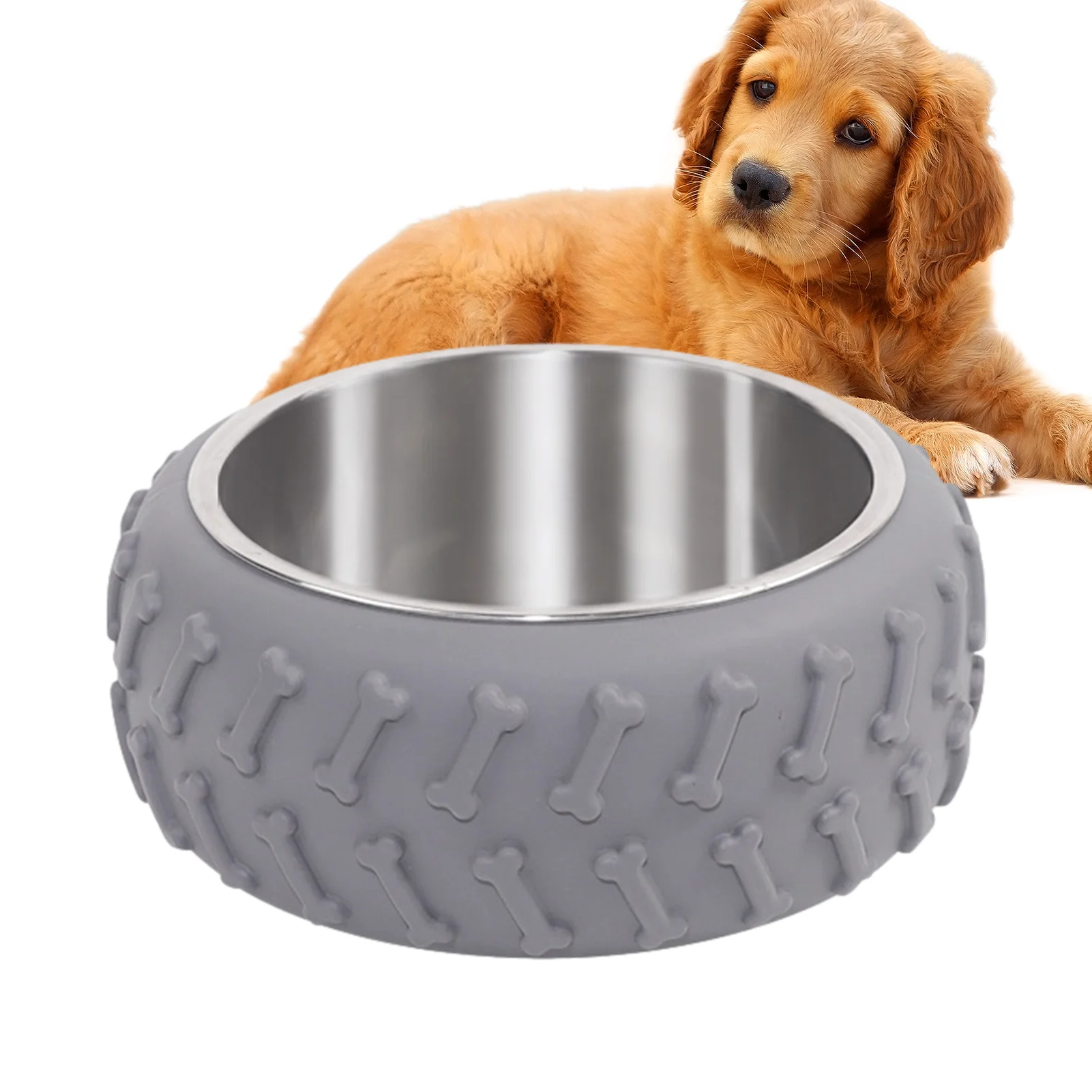 

Insulated Dog Water Bowl Easy To Clean No Spill Dog Food And Water Bowls Thick And Durable Metal Pet Bowl Large Dog Feeder
