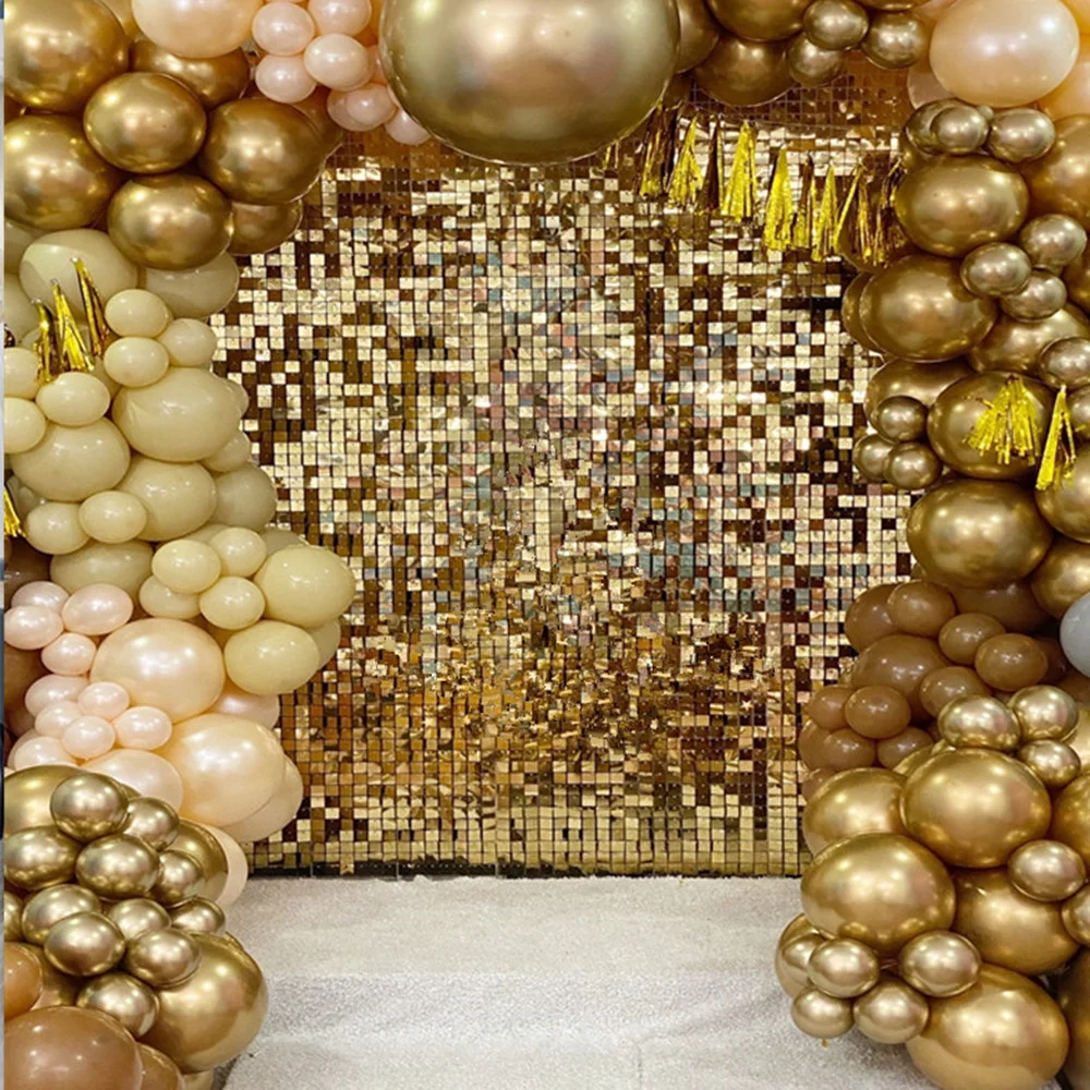 

Shimmer Sequin For Air Activated Panel Wedding Backdrop Background Live Decoration Shimmering Turquoise Mirror Party Wall