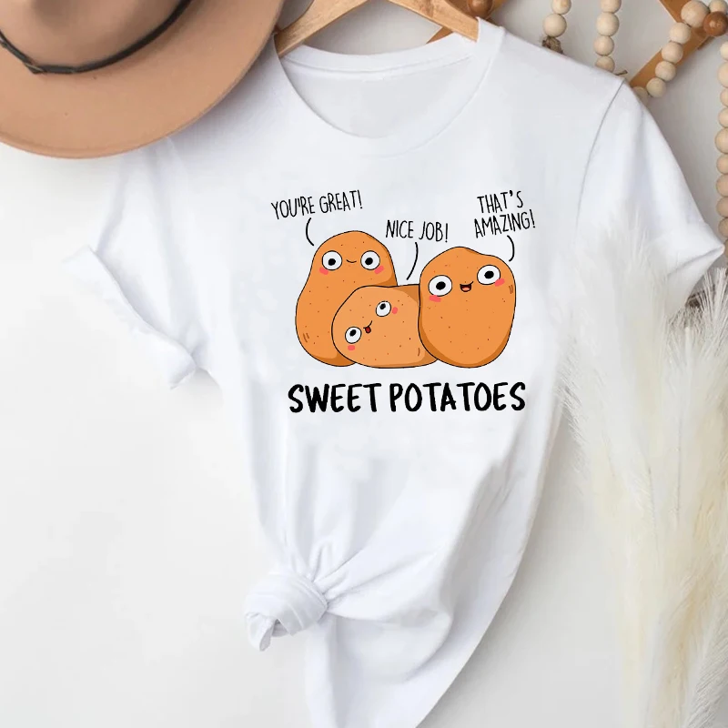 

T-shirts for Women Funny Cartoon Printing 90s Spring Summer Printing Clothes Stylish Tshirt Top Lady Print Girl Tee T-Shirt