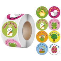 500piecesroll of easter stickers frog rabbit seal label scrapbook kids reward cute gift sticker stationary