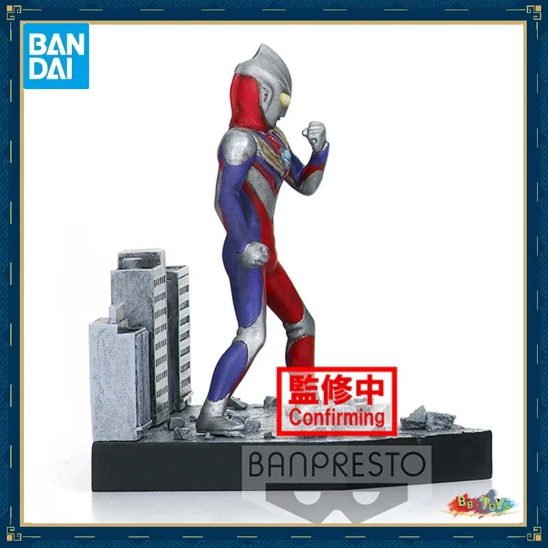 Фото В наличии Bandai, оригинальная анимационная фигурка Tokusatsu Stagement Ultraman Tiga, праздничный подарок, готовая коллекционная BB №3