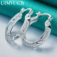 urmylady 925 sterling silver dragon hollow earrings ear loops for women charm wedding fashion party jewelry