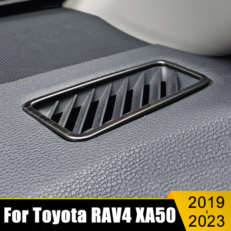 

Car Accessories For Toyota RAV4 XA50 Hybrid 2019-2022 2023 Stainless Dashboard Air Conditioning Vent Outlet Trim Cover Stickers