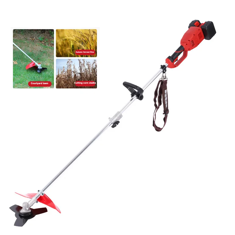 Brushless Electric Lawn Mower 6000RPM Household Backpack Style Cordless Grass Trimmer Cutter Garden Tools