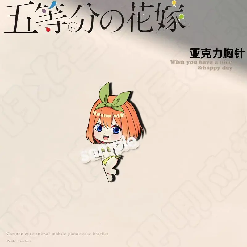 5 шт. новый аниме Nino Nakano Sanjiu Itsuki значки на лацканах одежда ювелирные изделия броши