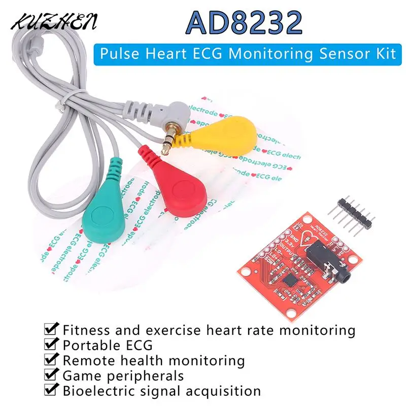 

AD8232 ECG Physiological Measurement Heart Pulse Single Lead Heart RateMonitor Sensor Module For Arduino UNO R3 Diy Set