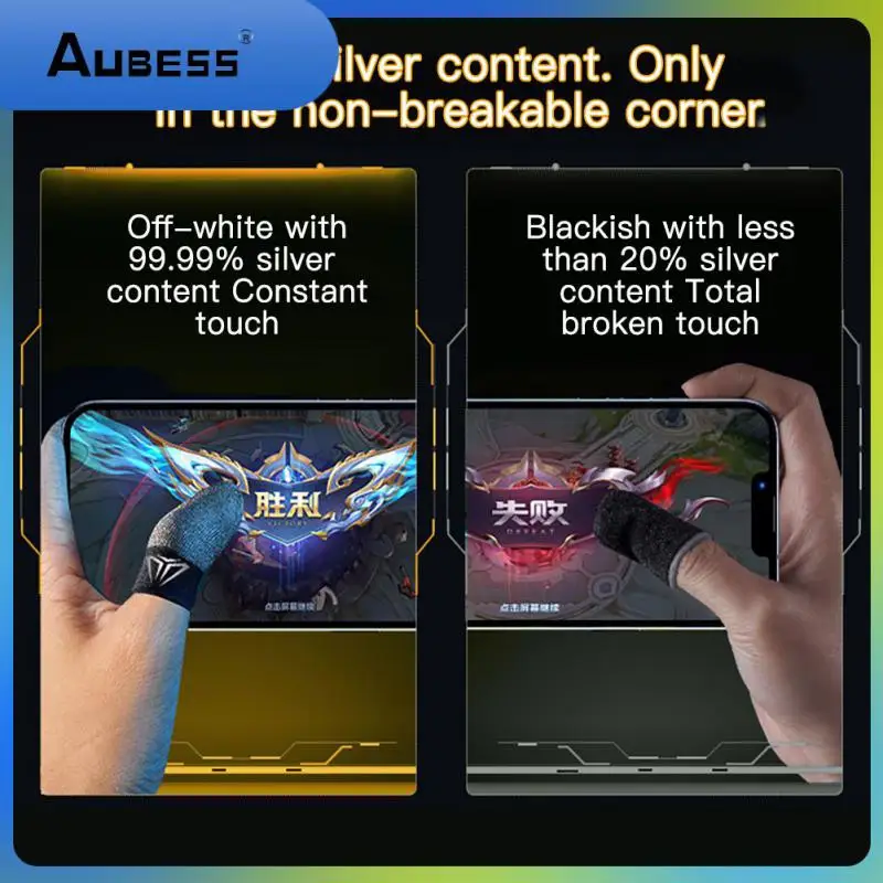 

Breathable Finger Cover Sweatproof Touch Screen Finger Thumb Sleeve Gloves Mobile Games Sensitive For Pubg Ultra-thin For Gamer