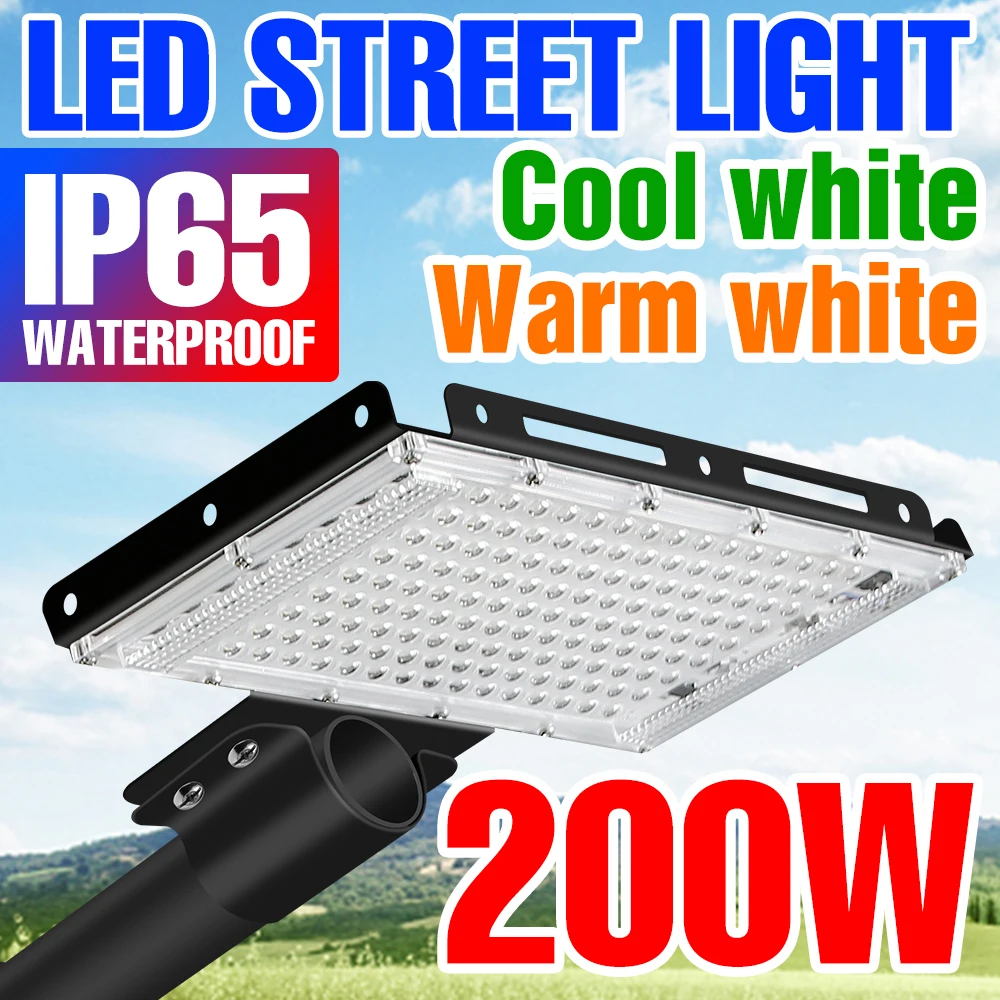 

200W LED Street Lamp Outdoor Spotlights IP65 Waterproof Garden Lights Reflector Floodlight LED Projectors Exterior Wall Lamps