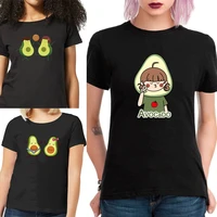 avocado series print short sleeved t shirt for women harajuku summer fashion t shirt commuter top hip hop tee streetwear clothes