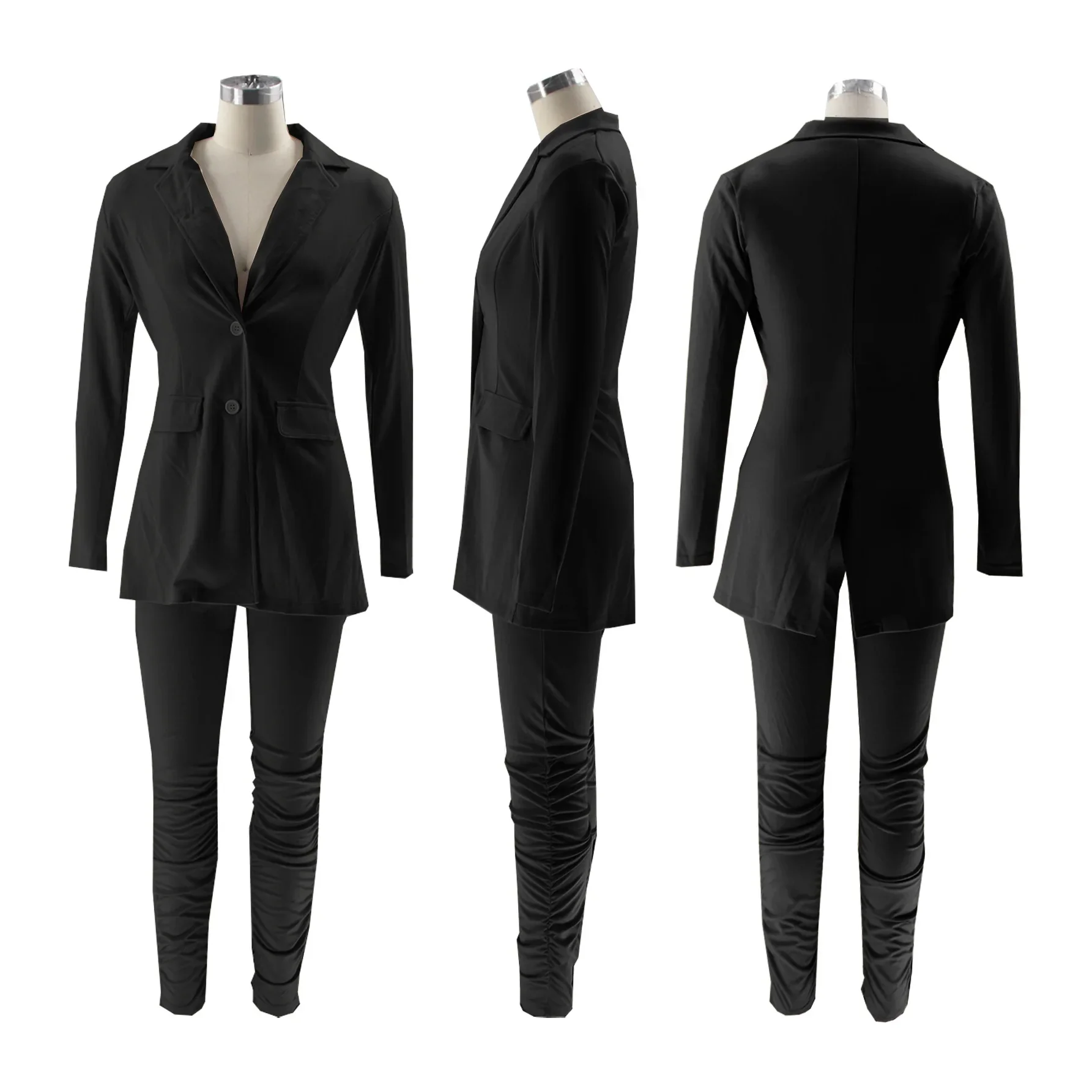 TW501 Женский блейзер повседневные брюки комплект из двух предметов офисный