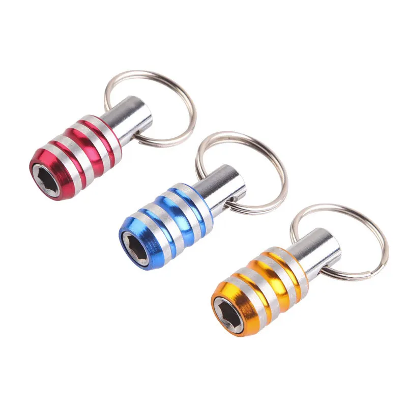 

New Screw Adapter Quick Release Keychain Easy Change 1/4inch Hex Shank Screwdriver Bits Holder Extension Bar Drill