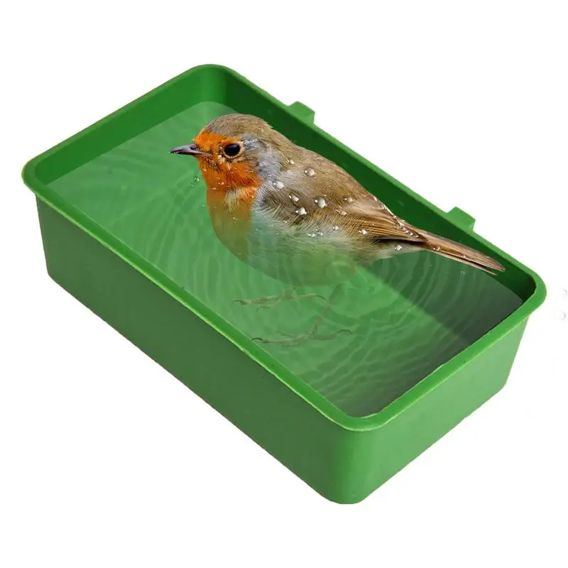 

Pet Bird Bath Toy Cage Shower Bathing Tub Food Feeder Bowl For Small Medium Parrot Budgie Parakeet Cockatiel Conure Lovebird