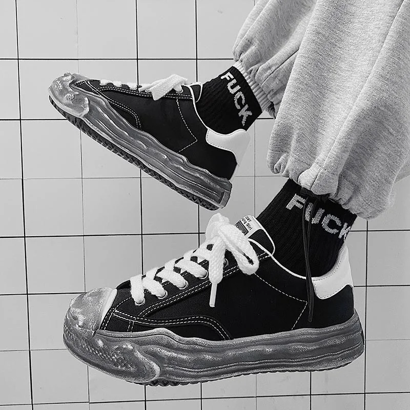 

2022 Black Men's Casual shoes Mihara Yasuhiro Shell Toe Dissolving Shoes Athletic shoes platform shoes canvas shoes