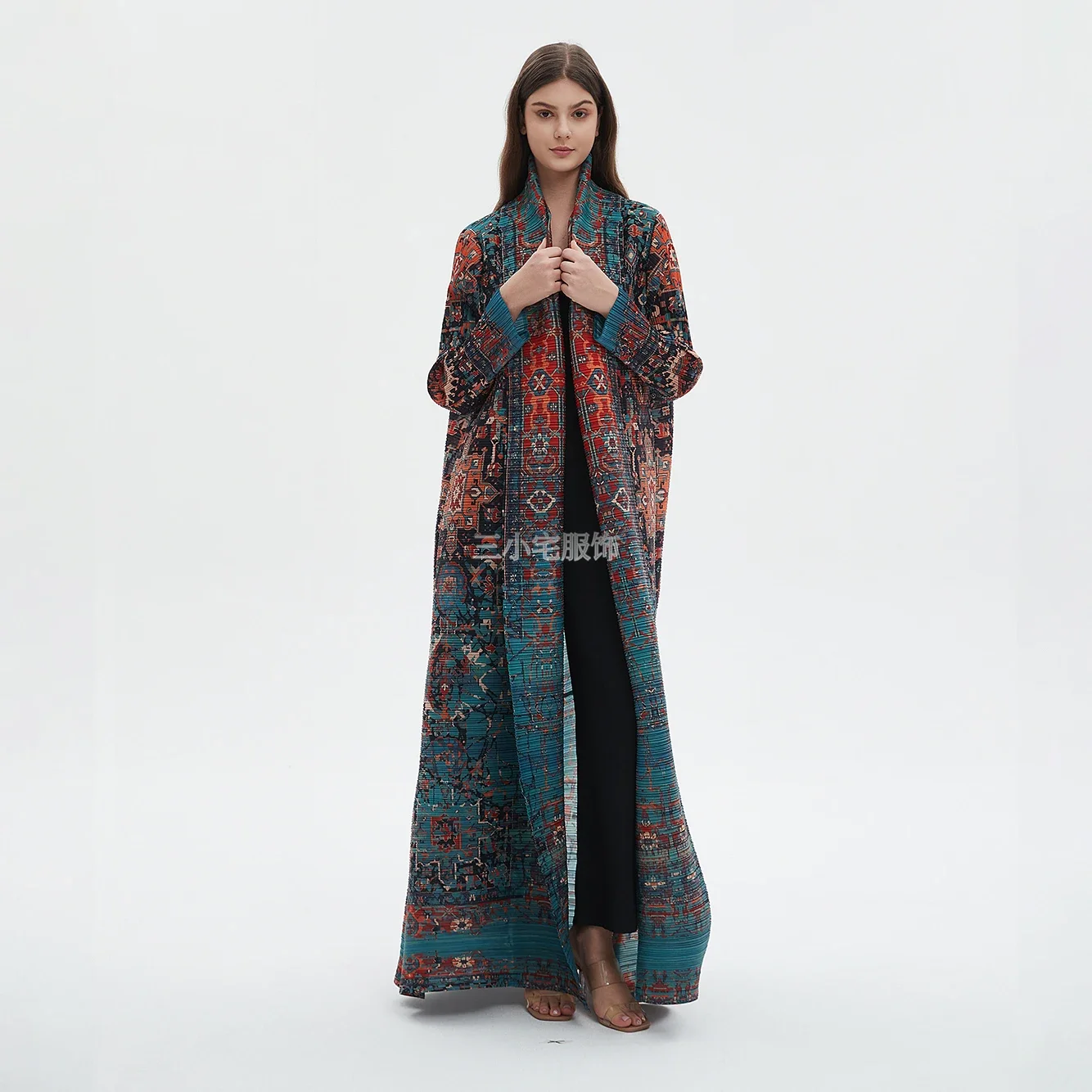 Женский плиссированный халат миаке Свободный кардиган большого размера с