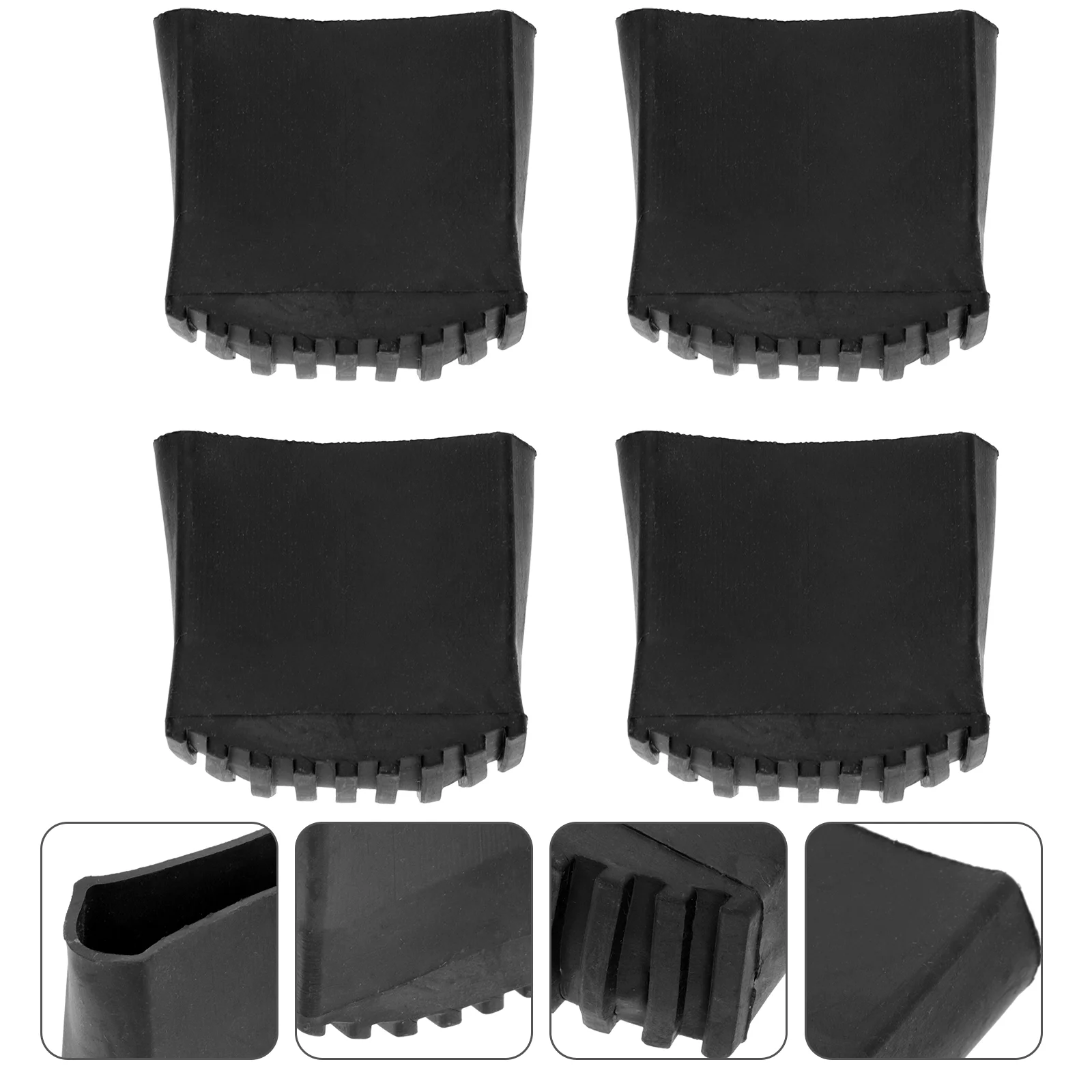 

4 Pcs Ladder Feet Leg Protectors Chairs Safe Pads Rest Mat Boots Non-slip Rubber Protective Covers Wear-resisting