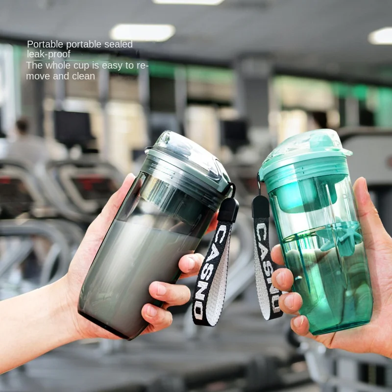 400ml Sport Shaker Bottle Plastic Water Bottle with Whisk Ba