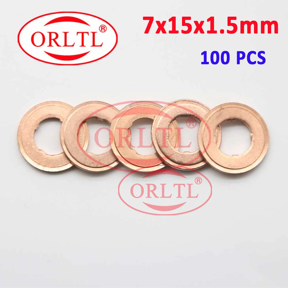 

ORLTL 100 шт./лот, дизельное масло, инжектор топлива, медные шайбы F00VC17504, автоматическая форсунка F00VC17503 F00VC17505 для BOSCH Delphi Denso