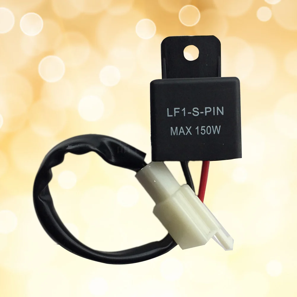 

150W 12VDC Motorcycles Waterproof Turn Light LED Lamp Flasher Relay Turn Signal Rate Control Universal Motorcycle Switch (Black)