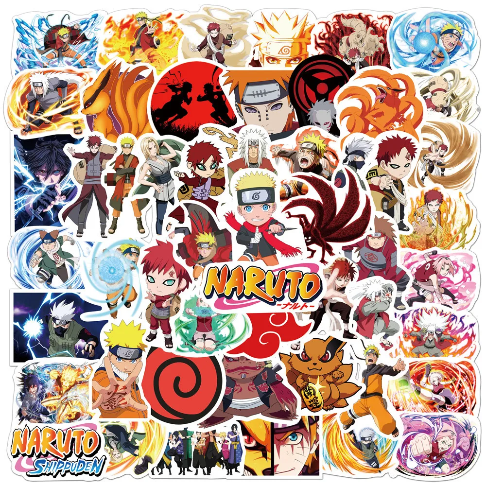 

50/100Pcs/Pack Naruto Cartoon Anime Stickers Waterproof Skateboard Motorcycle Guitar Luggage Laptop Bicycle Sticker Kids Toys