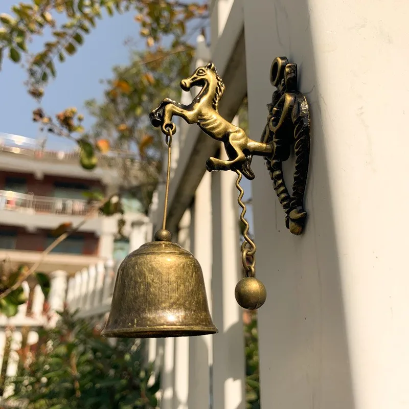 

Retro Decorative Doorbell Windchime Shopkeeper Bell Door Knocker for Store Room Garden Porch Front Entrance Home Decor