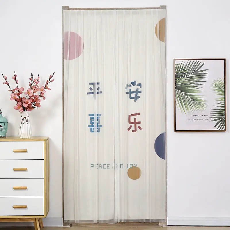 

New style free punch four seasons double-layer hanging curtain blackout fabric double door curtain bedroom partition curtain